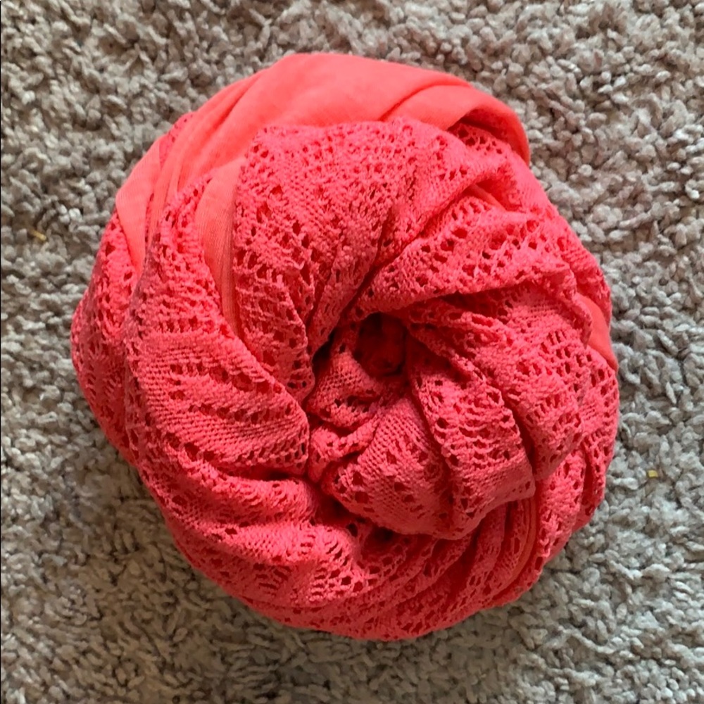 Coral Pink Infinity Scarf